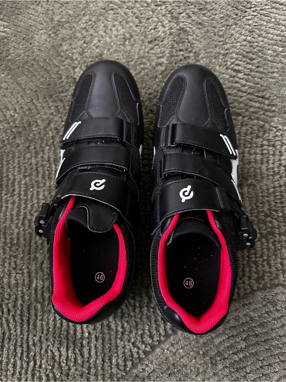 Peloton Black Cycling Shoes Size 46